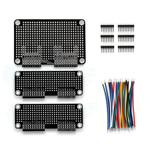 Flipper Zero Prototyping Kit: All-Black Breadboard Set w/ Large & Small Boards, Matching GPIO