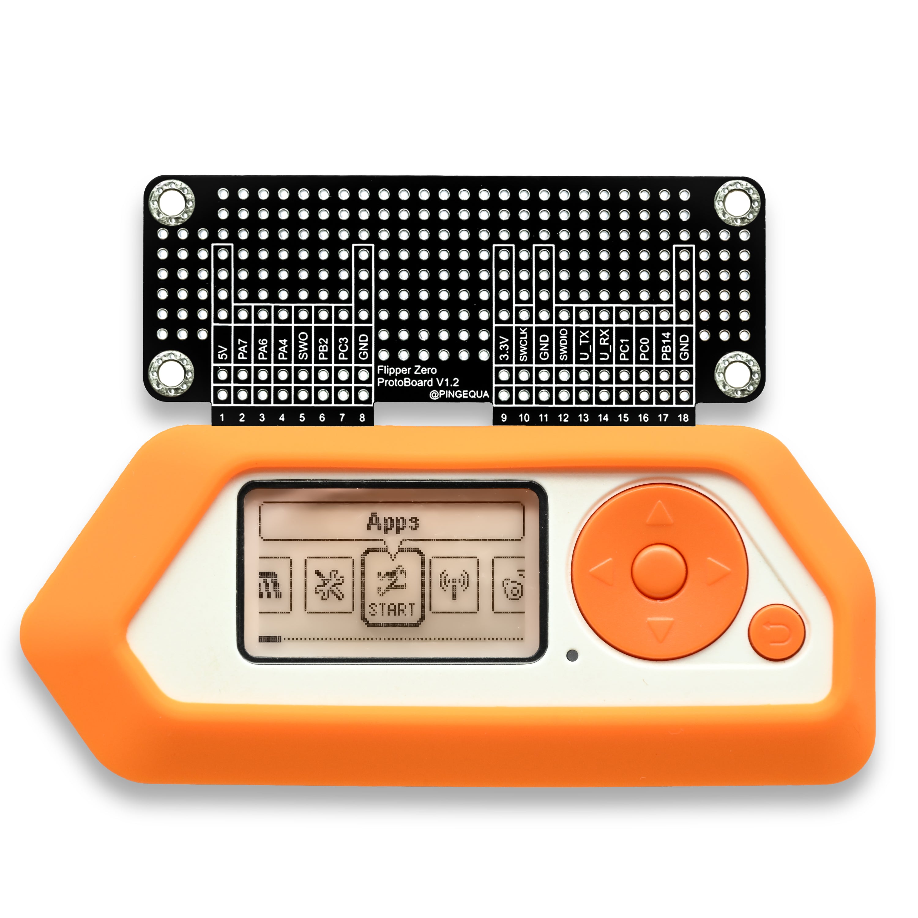 Flipper Zero Prototyping Kit: All-Black Breadboard Set w/ Large & Small Boards, Matching GPIO