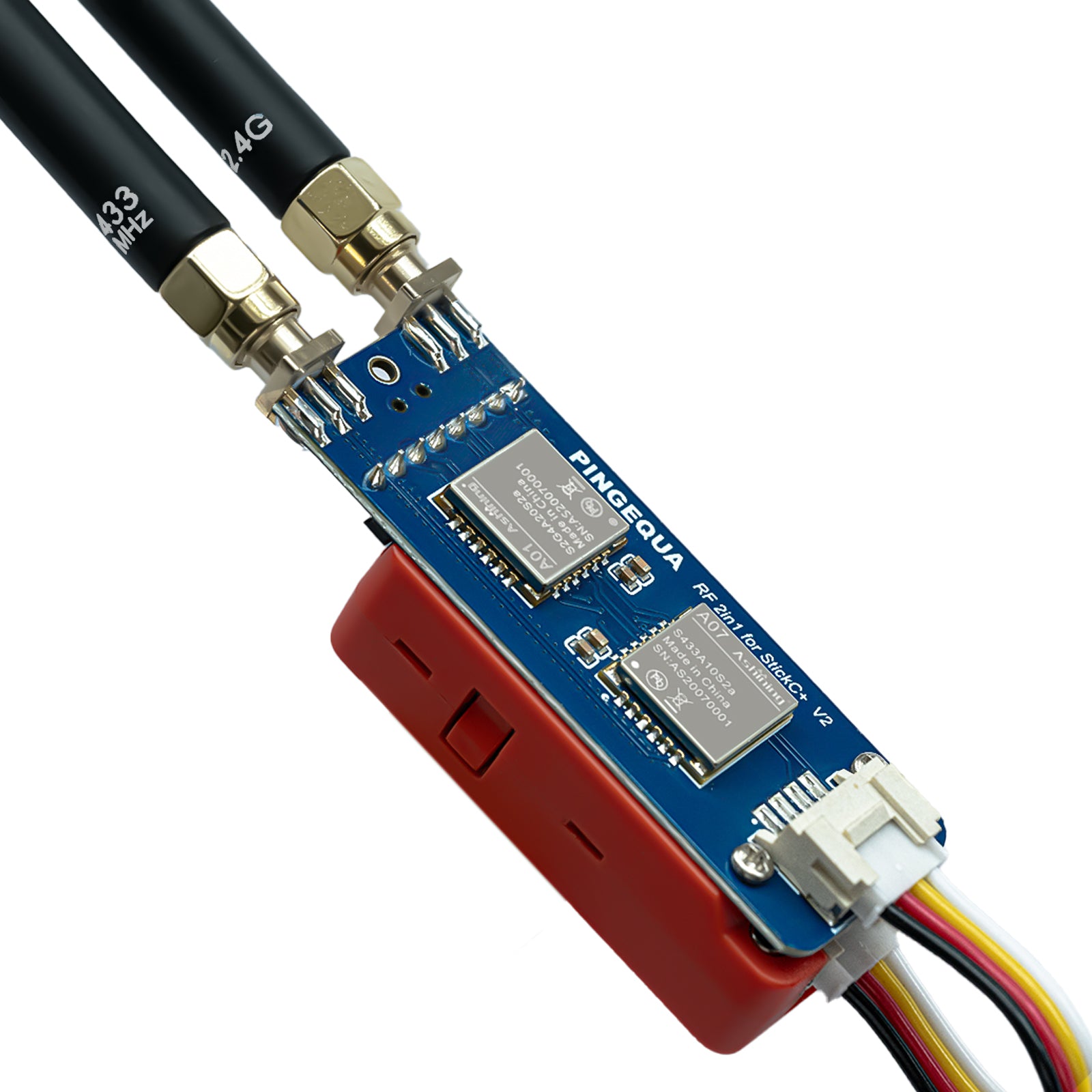 RF 2-in-1 Module for M5Stack StickC Plus, Supports NRF24 2.4GHz and CC1101 433MHz, Compatible with M5Stack StickCPlus 1.1&2 with Bruce Firmware (Includes 3D Printed Case)