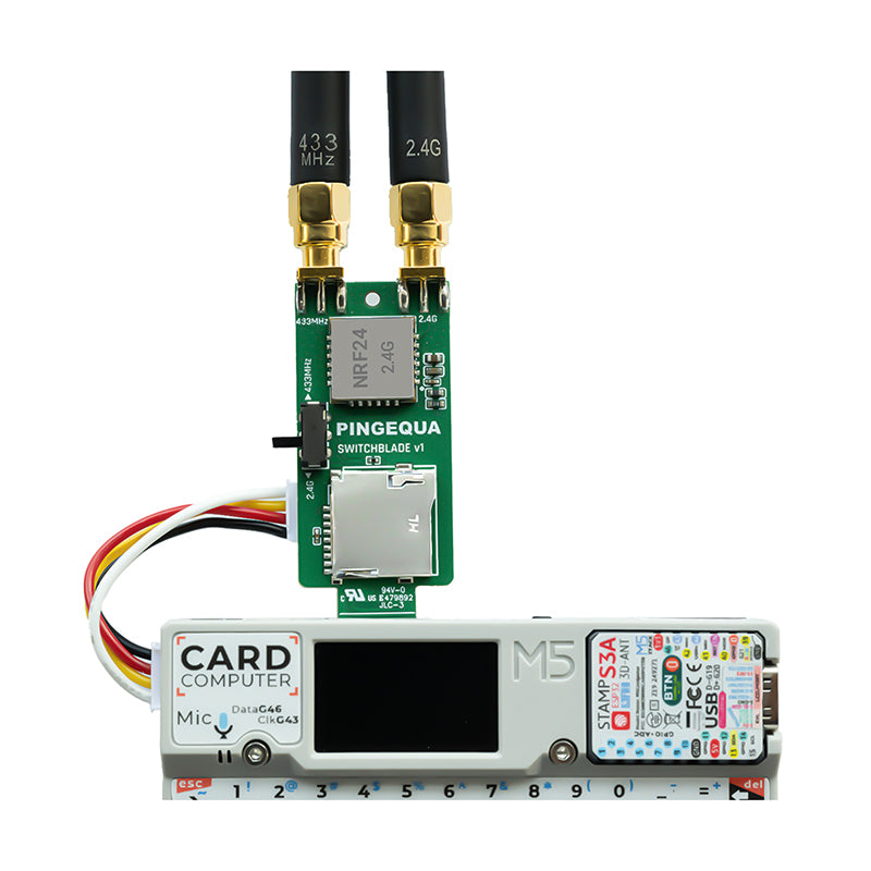 Switchblade RF 3-in-1 für M5Stack Cardputer – nRF24L01+ + CC1101 433 MHz