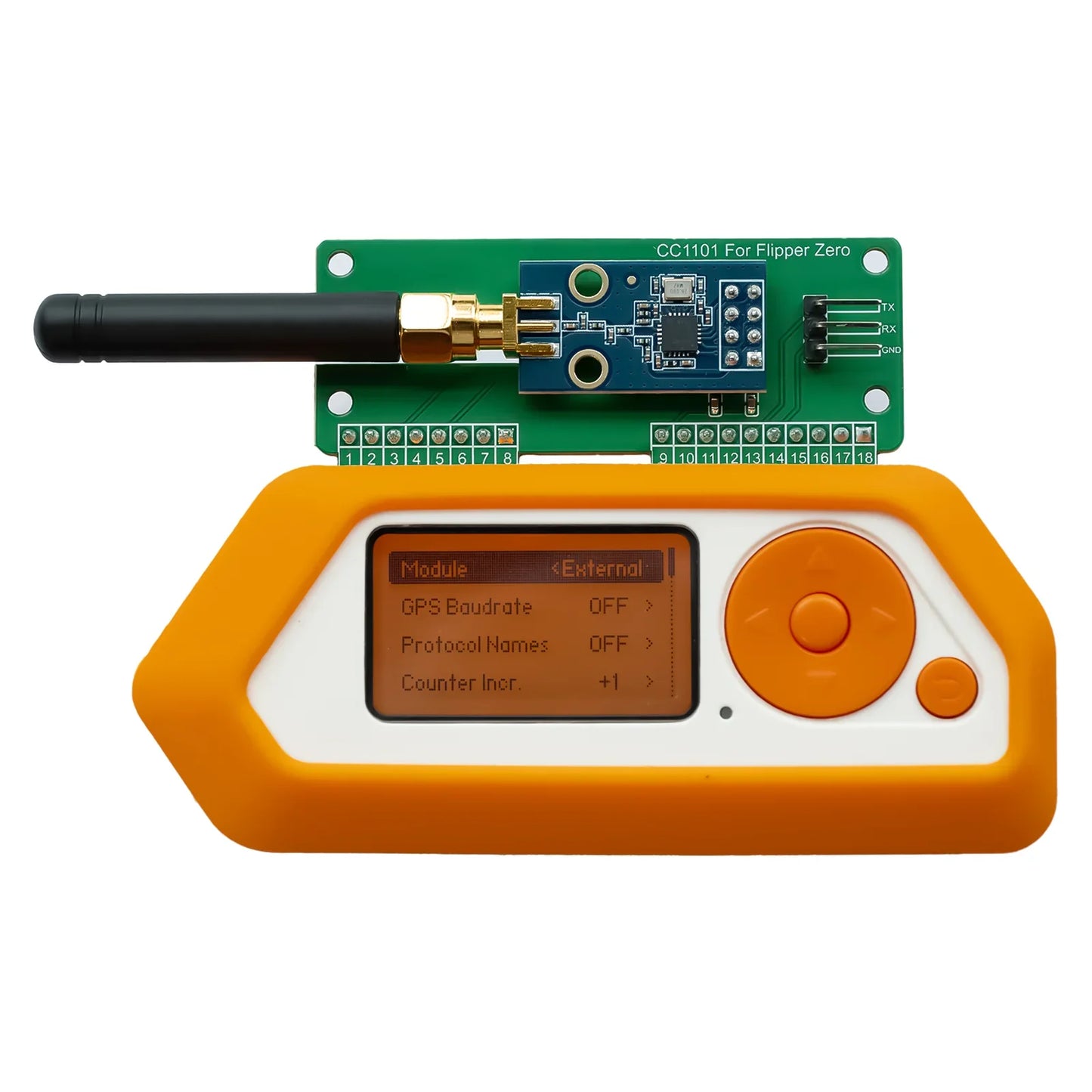 CC1101 433 MHz Sub-GHz module for Flipper Zero