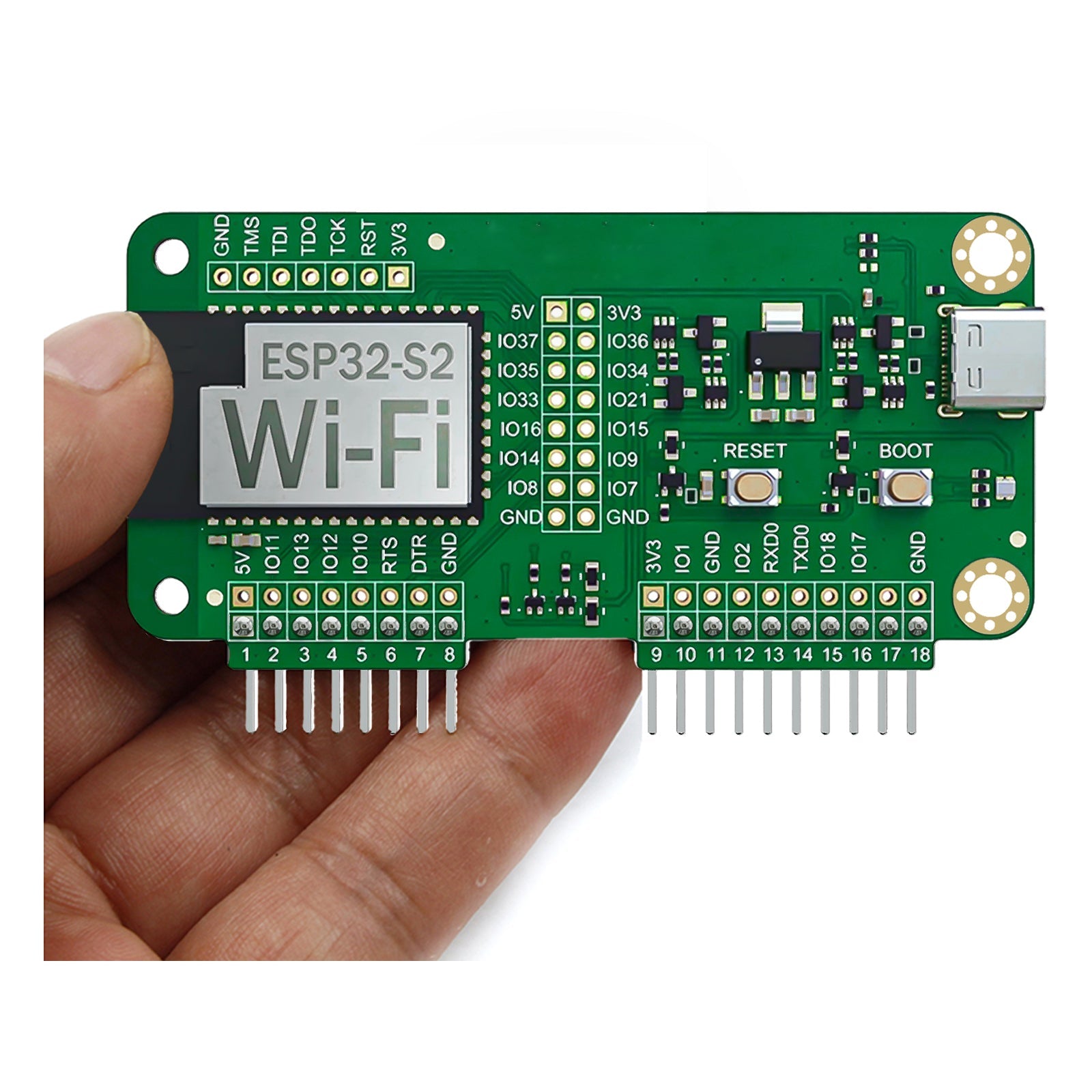 Green ESP32-S2 WiFi Devboard for Flipper Zero - PINGEQUA