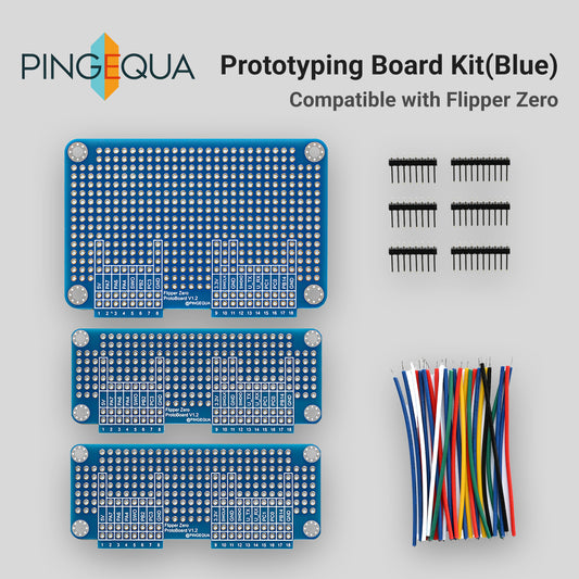 Flipper Zero Prototyping Board Kit – Breadboard Expansion Set with 1 Large and 2 Small Boards, Includes Matching GPIO Header Pins and Jumper Wires – DIY Hardware Development for Flipper Zero(Blue)