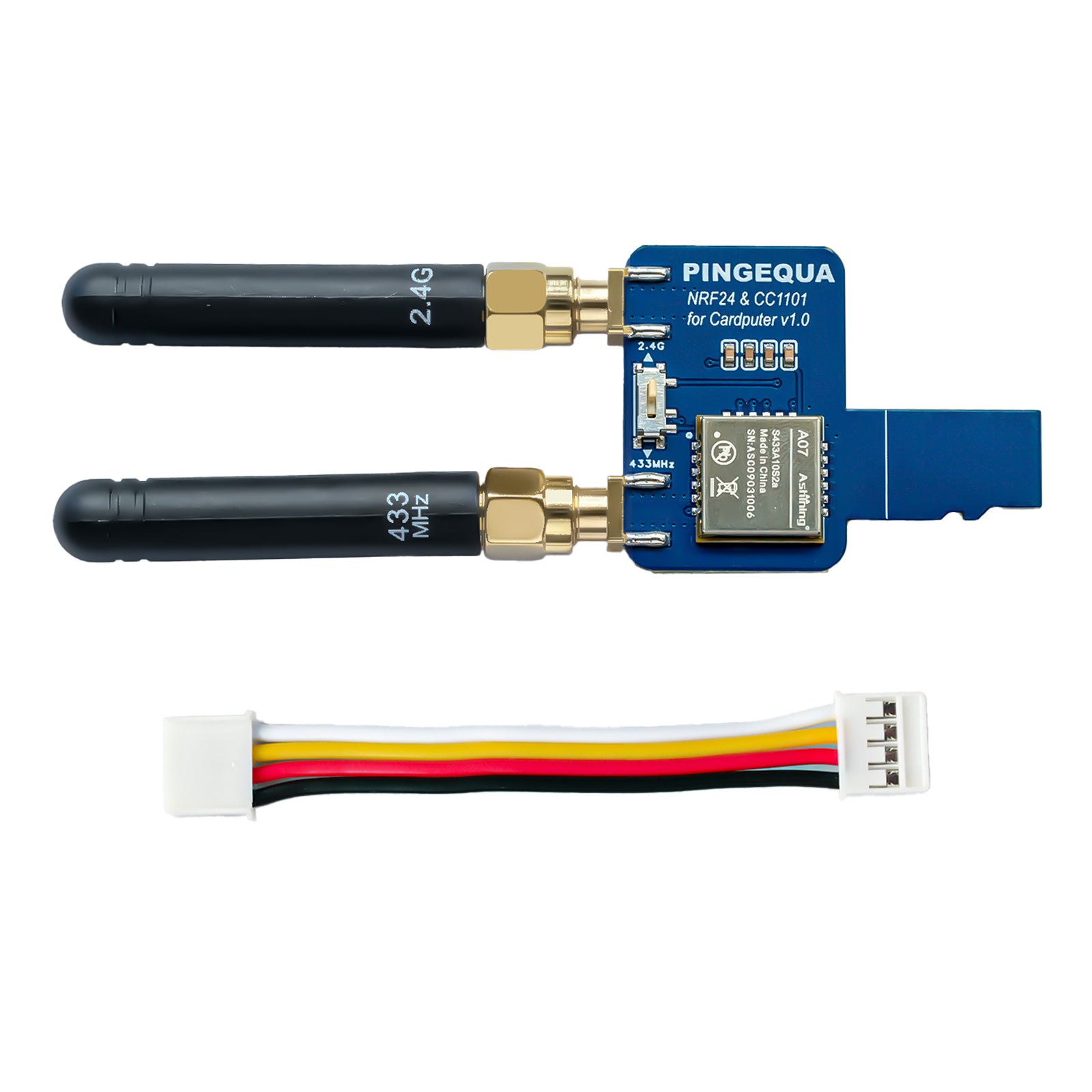 NRF24&CC1101 2-in-1 RF Module for M5Stack Cardputer, Supports NRF24 2.4GHz and CC1101 433MHz, Devboard Compatible with M5Stack Cardputer with Bruce Firmware