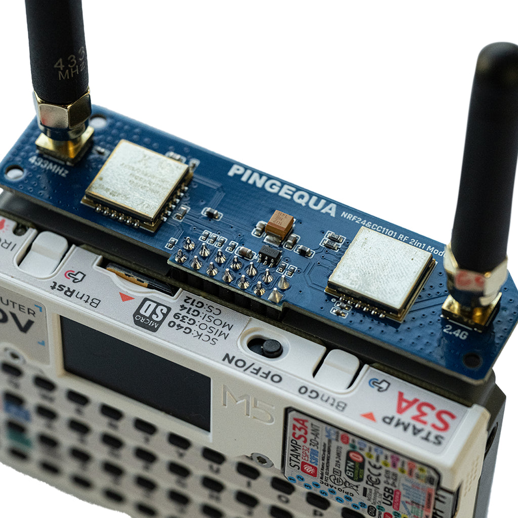 M5Stack Cardputer ADV 2-in-1 RF Module, NRF24 + CC1101, Signal-Enhanced Antenna Design, Auto Switching, Stable Power, SPI/GPIO Protection, Bruce Compatible (Cardputer ADV Not Included)