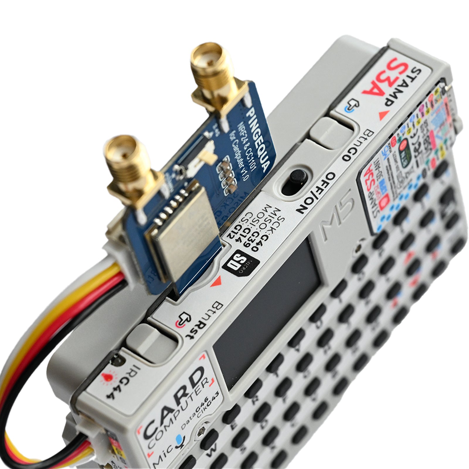 NRF24&CC1101 2-in-1 RF Module for M5Stack Cardputer, Supports NRF24 2.4GHz and CC1101 433MHz, Devboard Compatible with M5Stack Cardputer with Bruce Firmware