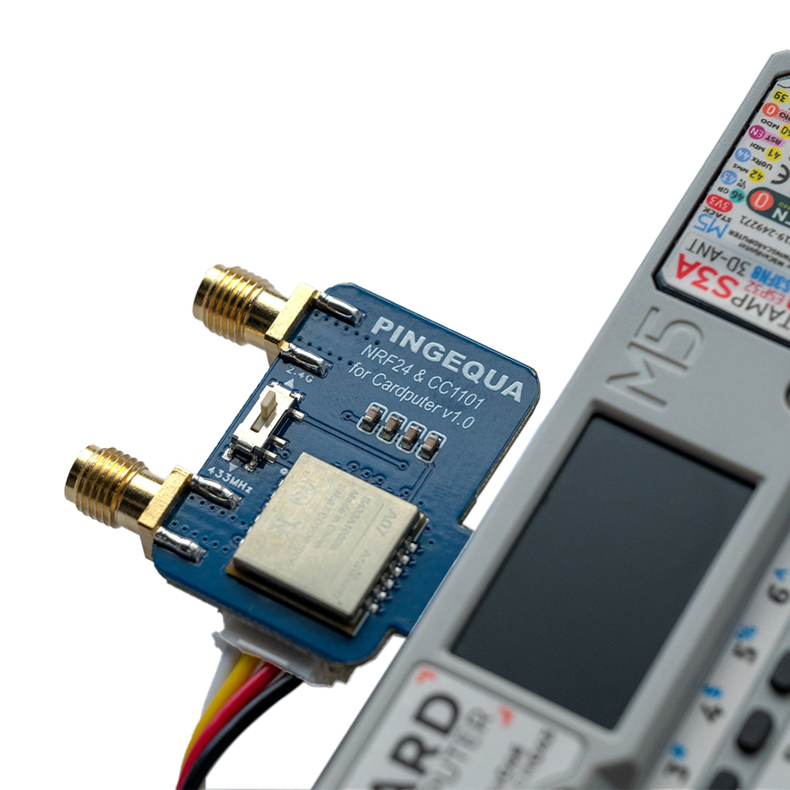 NRF24&CC1101 2-in-1 RF Module for M5Stack Cardputer, Supports NRF24 2.4GHz and CC1101 433MHz, Devboard Compatible with M5Stack Cardputer with Bruce Firmware