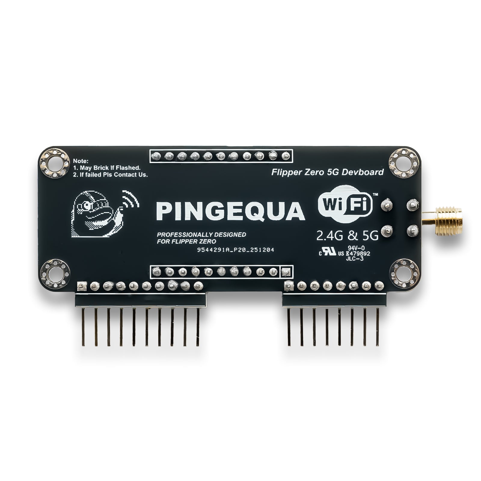 Flipper Zero Dual-Band 5GHz/2.4GHz WiFi Devboard- Preloaded Firmware, RTL8720DN (BW16) GPIO Module with High-Gain 8dBi External Antenna - Long-Range IoT Network Analysis & Packet Monitor Tool