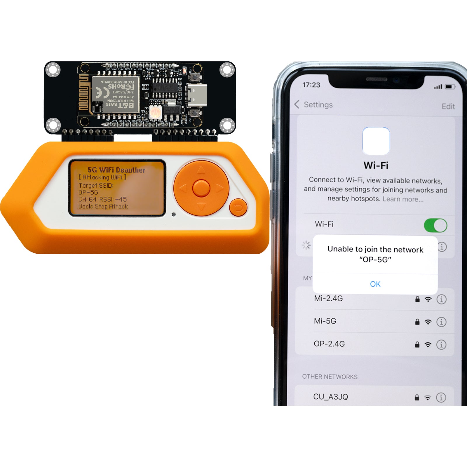Flipper Zero 2.4G&5G Dual-Band WiFi Devboard, BW16 RTL8720DN Board, Wireless GPIO Expansion Board, Pre-Configured Firmware(Support Momentum Firmware Only)