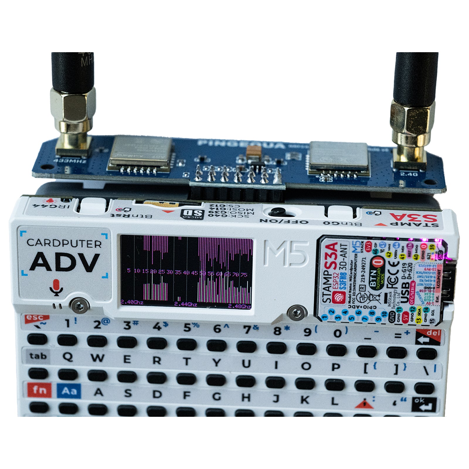 M5Stack Cardputer ADV 2-in-1 RF Module, NRF24 + CC1101, Signal-Enhanced Antenna Design, Auto Switching, Stable Power, SPI/GPIO Protection, Bruce Compatible (Cardputer ADV Not Included)