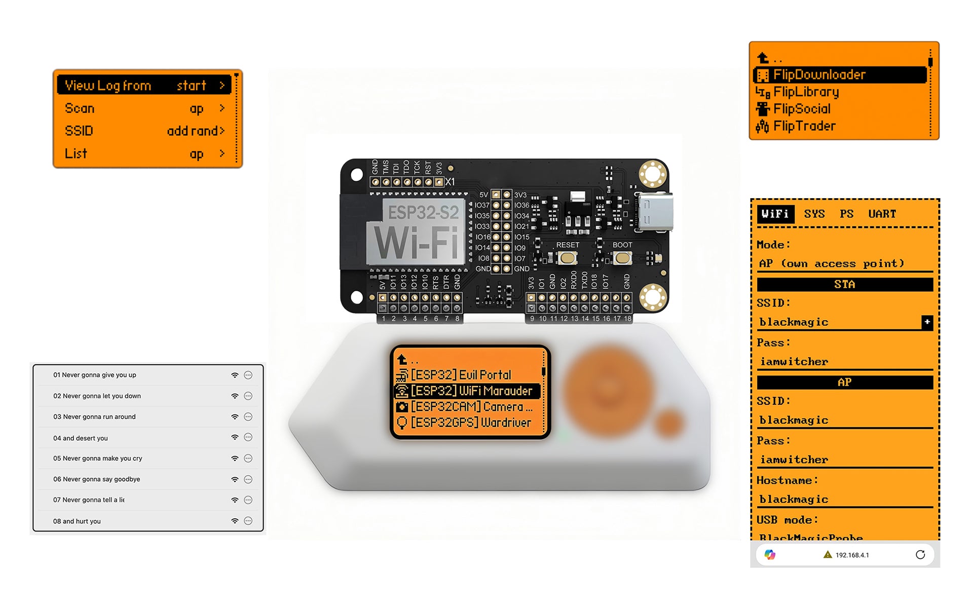 ESP32-S2 Wifi Devboard for Flipper Zero