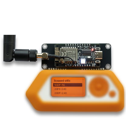 Flipper Zero Dualband-WLAN-Entwicklungsboard (5 GHz/2,4 GHz) – Vorinstallierte Firmware, RTL8720DN (BW16) GPIO-Modul mit externer 8-dBi-Antenne mit hoher Verstärkung – Analysetool für IoT-Netzwerke mit großer Reichweite und Paketüberwachung 