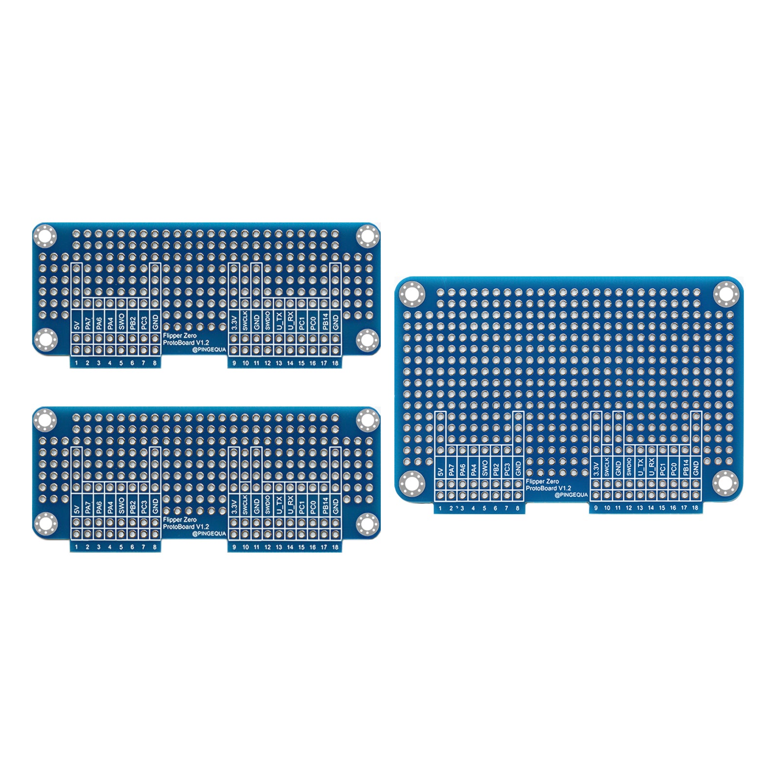 Flipper Zero Prototyping Board Kit – Breadboard Expansion Set with 1 Large and 2 Small Boards, Includes Matching GPIO Header Pins and Jumper Wires – DIY Hardware Development for Flipper Zero(Blue)
