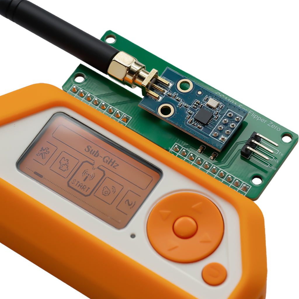 CC1101 433 MHz RF Development Board for Flipper Zero, AS07 M1101D‑SMA Based, 3 dBi SMA Antenna, Universal GPIO Interface, Plug‑and‑Play
