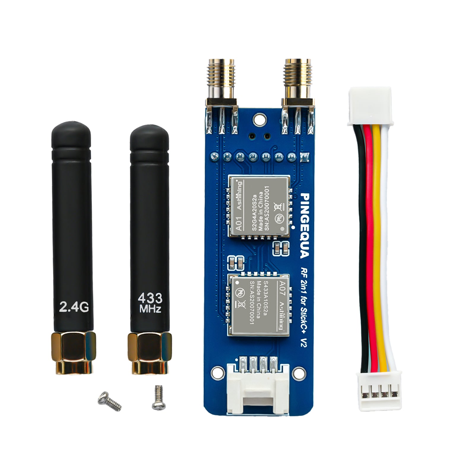RF 2-in-1 Module for M5Stack StickC Plus, Supports NRF24 2.4GHz and CC1101 433MHz, Compatible with M5Stack StickCPlus 1.1&2 with Bruce Firmware (Includes 3D Printed Case)