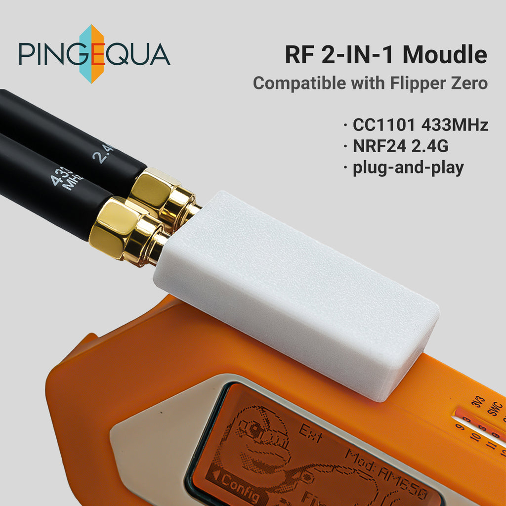 Flipper Zero NRF24 & CC1101 2-in-1 RF Devboard, Ultra-Compact Wireless Module, 2.4GHz & 433MHz, High Performance, Auto-Switch, Plug & Play(with 3D Printed Case) -- Flipper Zero Not included