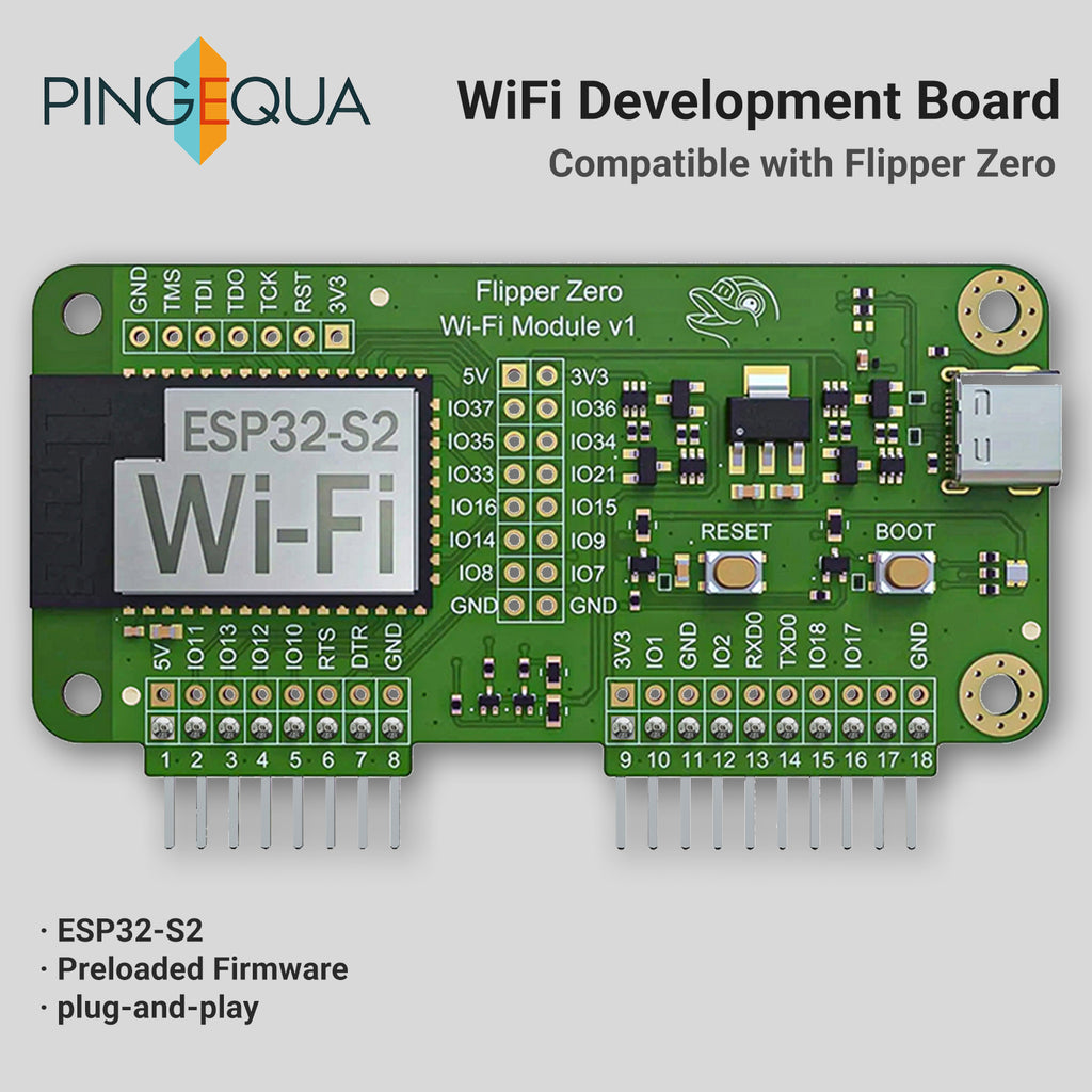 Flipper Zero Wi-Fi Devboard w/ Marauder, ESP32-S2 for Wireless Pentesting & SSID