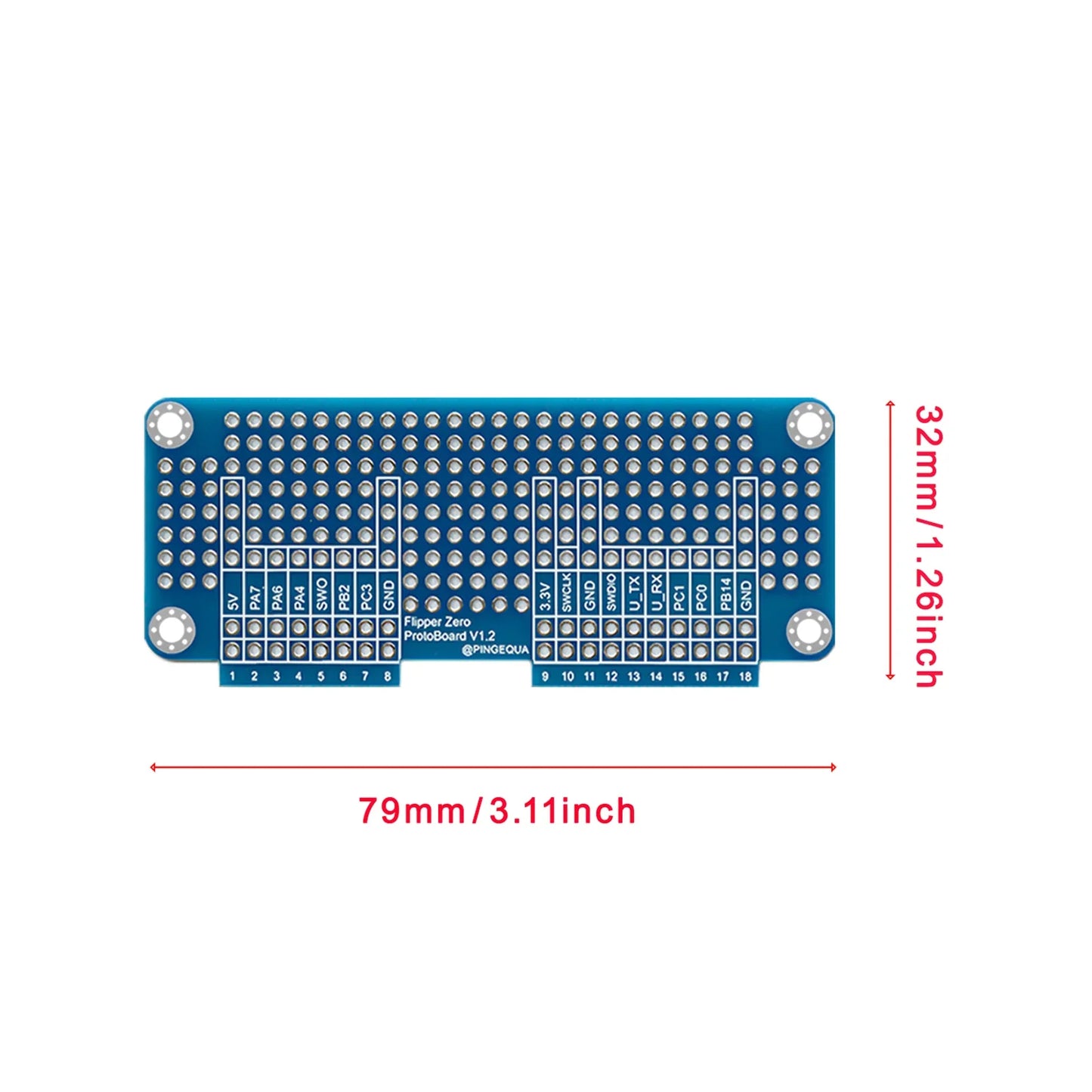 Prototyping-Kit für Flipper Zero – Blaues Steckboard
