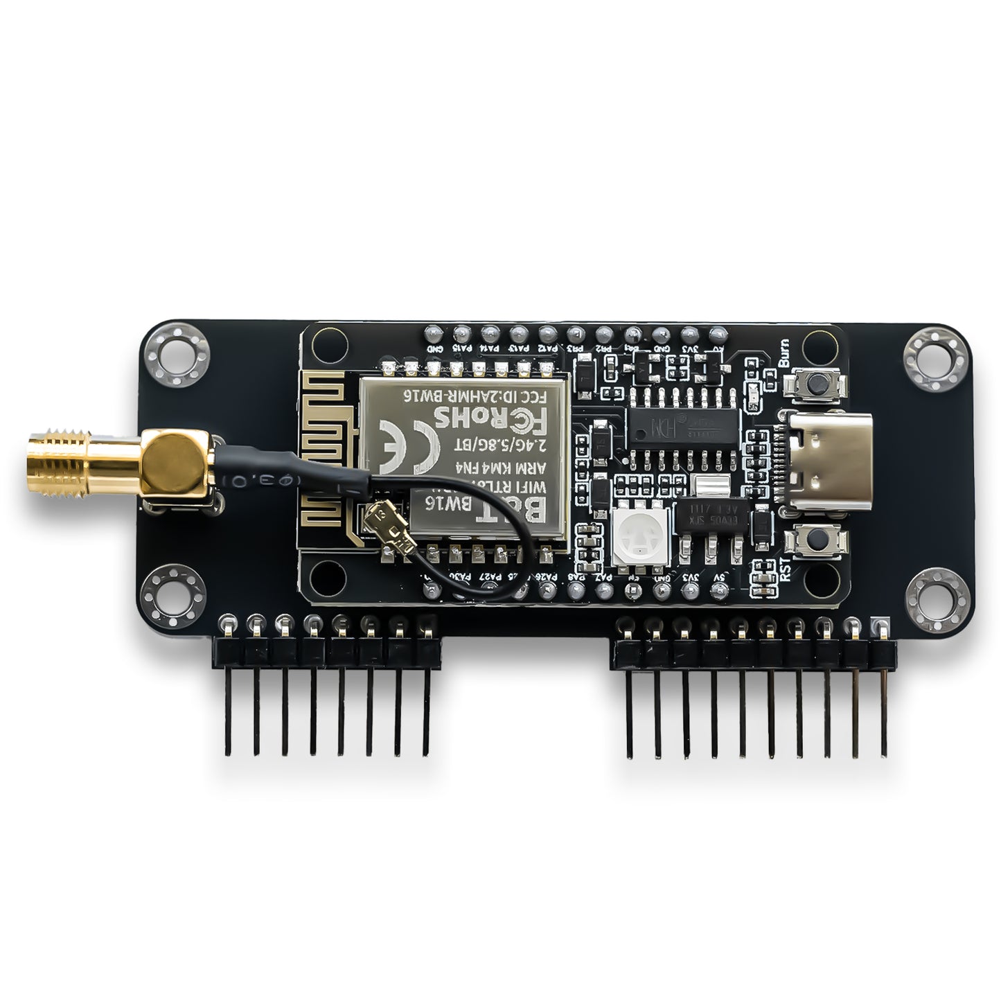 Flipper Zero Dualband-WLAN-Entwicklungsboard (5 GHz/2,4 GHz) – Vorinstallierte Firmware, RTL8720DN (BW16) GPIO-Modul mit externer 8-dBi-Antenne mit hoher Verstärkung – Analysetool für IoT-Netzwerke mit großer Reichweite und Paketüberwachung 