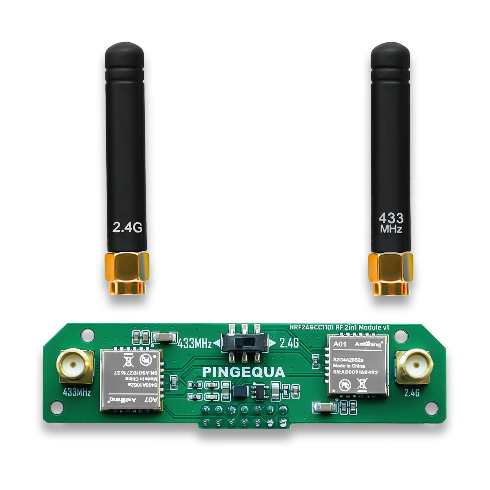 2-in-1 RF Development Board for M5Stack Cardputer ADV, Compatible with NRF24 & CC1101, Enhanced Power Filtering, Stable 2.4GHz & 433MHz Learning Module(Cardputer is Not Included)