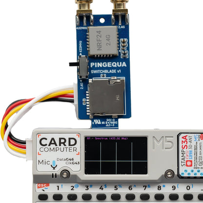 M5Stack Cardputer Switchblade RF 3-in-1 for M5Stack Cardputer - nRF24L01+ + CC1101 433 MHz + SD Slot - PINGEQUA
