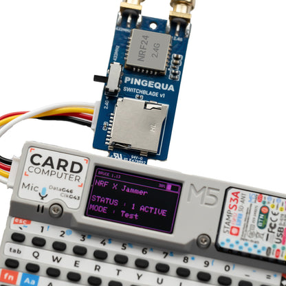 M5Stack Cardputer Switchblade RF 3-in-1 for M5Stack Cardputer - nRF24L01+ + CC1101 433 MHz + SD Slot - PINGEQUA
