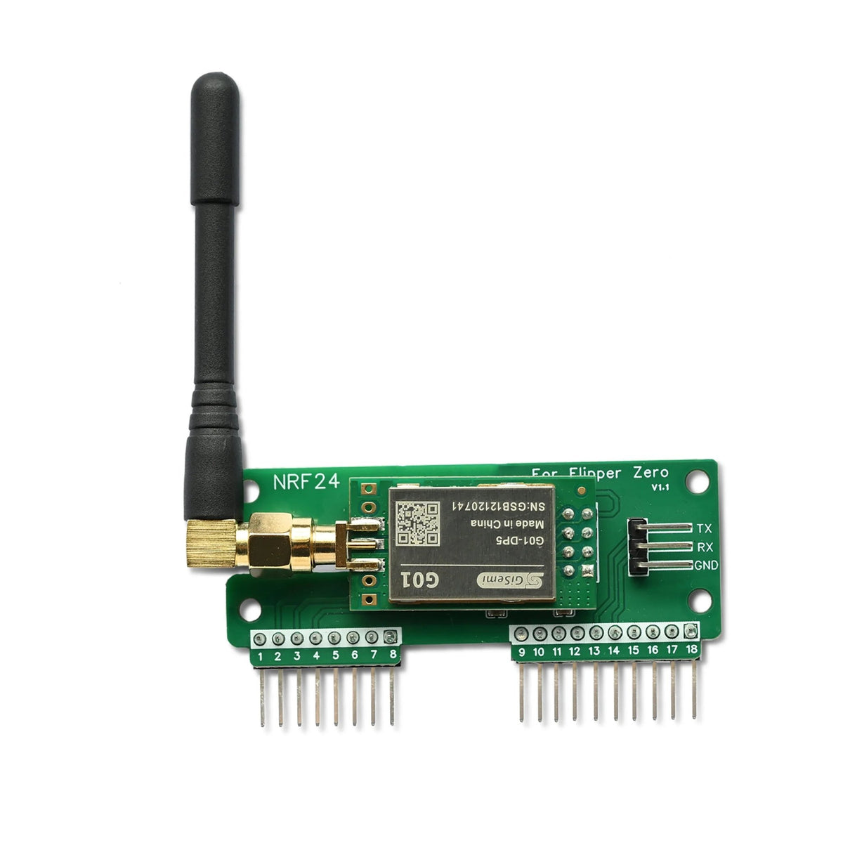 NRF24 Module for Flipper Zero - nRF24L01+ 2.4 GHz - PINGEQUA