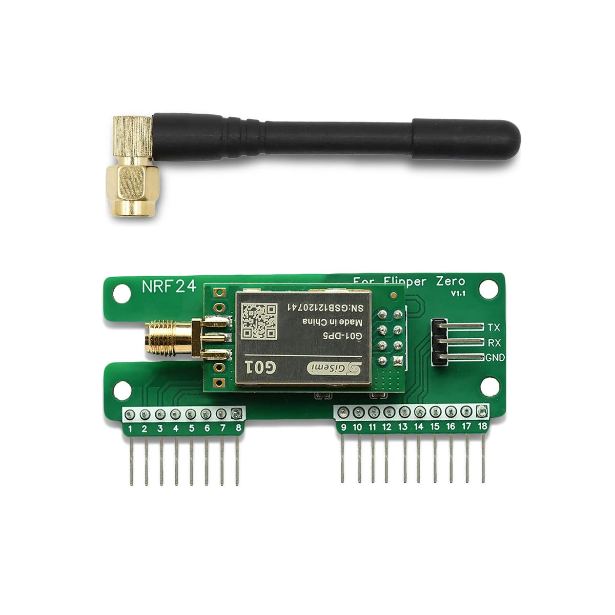 NRF24 Module for Flipper Zero - nRF24L01+ 2.4 GHz - PINGEQUA