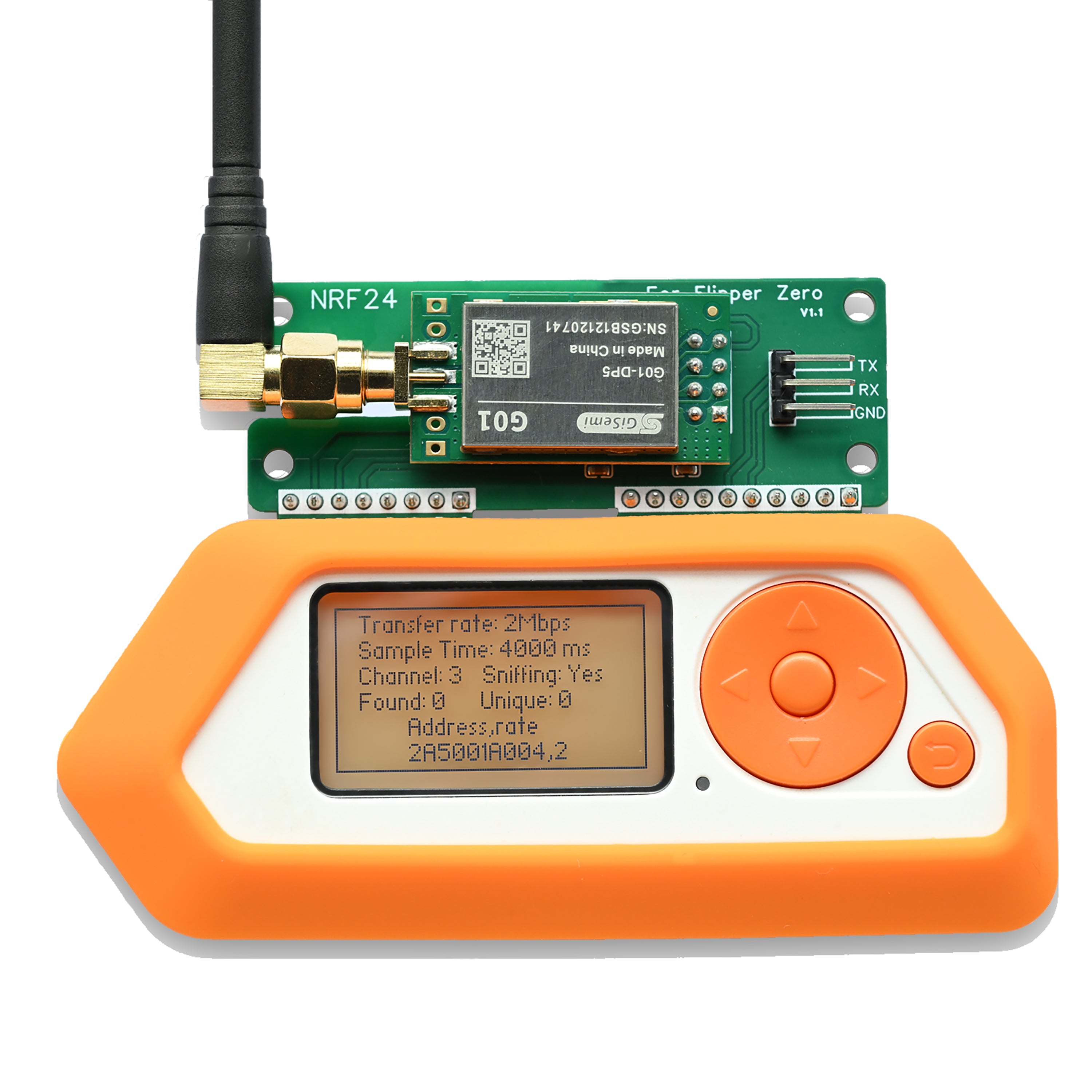 Flipper Zero NRF24L01 Sniffer & Mouse Jacker, Multi-tool Dev Board GPIO Accessory