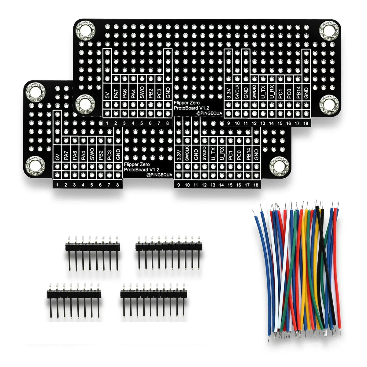 Prototyping Kit for Flipper Zero - Black Breadboard - PINGEQUA