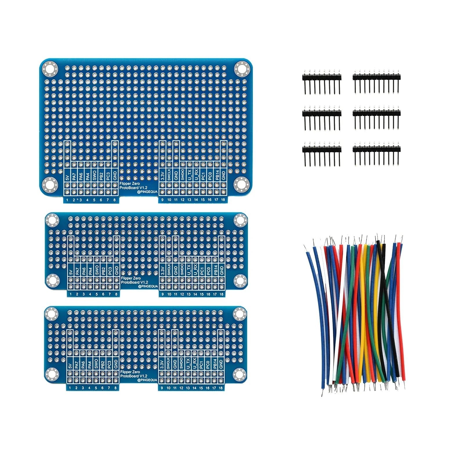 Prototyping Kit for Flipper Zero - Blue Breadboard - PINGEQUA